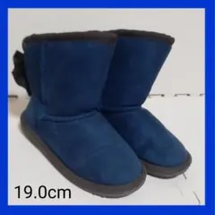 【再値下げ】キッズ ブーツ　19cm　紺色　ネイビー　女の子