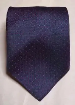 【美品】KNOT & DIMPLE ネクタイ 洗える ウォッシャブル 臙脂×藍