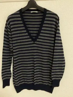 ANNE KLEIN NEW YORK ボーダー ニット Vネック