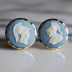 WEDGWOOD ジャスパーウェア ナイト騎士 戦士 カフス 英国ヴィンテージのサムネイル
