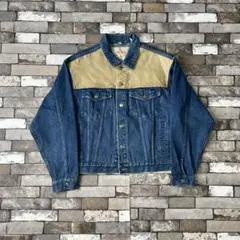 90’s vintage Denim Jacket Shortレザー切替 短丈