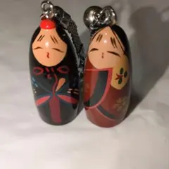 木製こけしキーホルダーセット