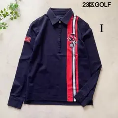 新品 23区 GOLF 長袖ポロシャツ ネイビーのサムネイル