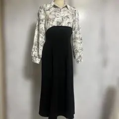 SUREVE 花柄ドッキングワンピース　M