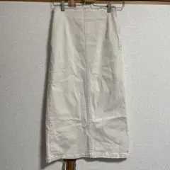 サロンアダムエロペ　アイボリー スリット入り ロングスカート