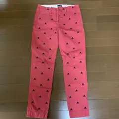 赤 カジュアルパンツ