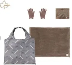 手袋とネックウォーマー（LOGOS DAYS）　ブラウン