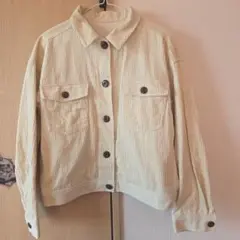GU コーデュロイジャケット クリーム色 Mサイズ