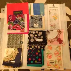 KENZO 花柄 シルクハンカチ 約90cm有名ブランド他10枚