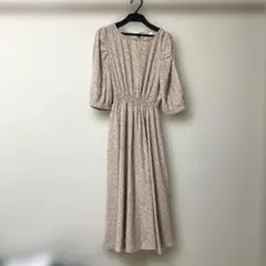 Honeys♡バックリボン花柄 ワンピース