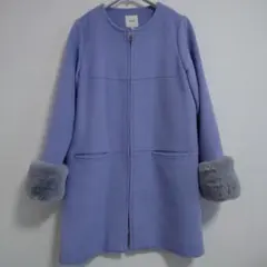 【匿名配送】BEAMS HEART ノーカラーコート　Мサイズ　パステルパープル