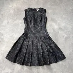 Rene TISSUE ルネ 膝丈 ワンピース ノースリーブ 光沢感 刺繍のサムネイル