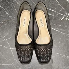 USED/DIANA レース調パンプス 黒 23.5cmのサムネイル