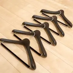 ナカタハンガー SET-01 メンズスーツハンガー5本組 スモークブラウン