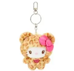 ハローキティーヒョウ柄 ぬいぐるみキーホルダー