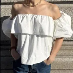 ジェンヌ 美品✨25SS マルチウェイ オフショルブラウス ホワイト S