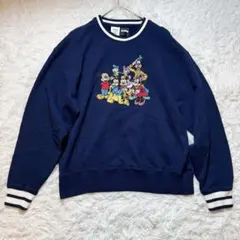 未使用級 ディズニー moussy JULIDY トレーナー 刺繍 ミッキー