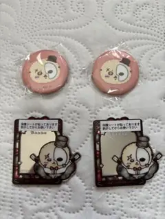 まじかるちいかわ ステンドグラス風ミラーステッカー おかおマット缶バッジ ラッコ