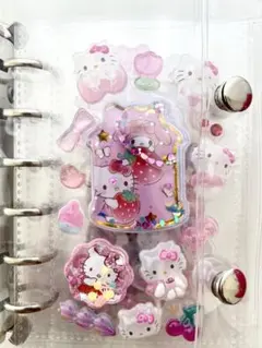 シール帳完成品【A7クリアバインダー】ウォーターシール多数★シール交換セット