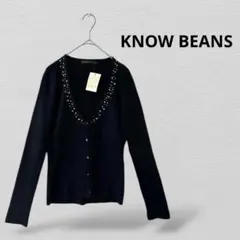 KNOW BEANSノービーンズ ビーズ装飾 カーディガン　黒　秋冬のサムネイル