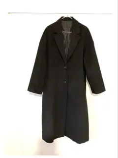 チェスターロングコート　ブラック