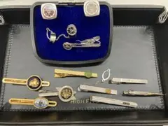 ⑰【遺品整理/生前整理】ネクタイピン,カフスボタンまとめ売り ネクタイピン カフスボタン まとめ売り セット 遺品整理 生前整理