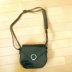 【RayBEAMS】クロコダイル風ショルダーバッグ ダークブラウン