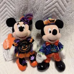 ミッキーミニーぬいぐるみバッジ　ディズニーハロウィン2015