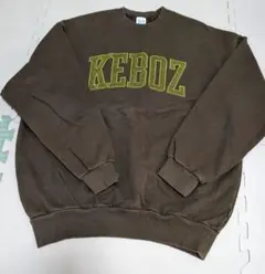 KEBOZ ブラウン ロゴ スウェット