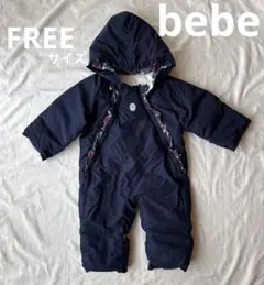 bebe べべ ジャンプスーツ 花柄 ネイビー