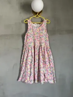 H&M フラワープリント ノースリーブワンピース