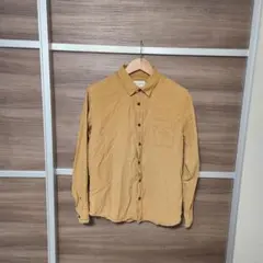 サ*ー様 【300円】メンズ 長袖ワークシャツ Lサイズ / カーキ / コット