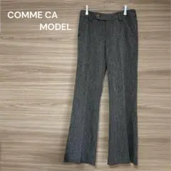 COMME CA MODEL【M】 グレー センタープレスパンツ オフィス