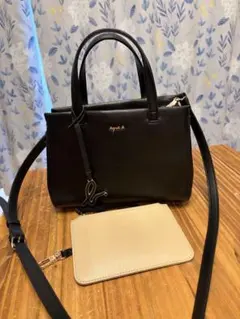 Agnes b 2way ミニトートバッグ ブラック