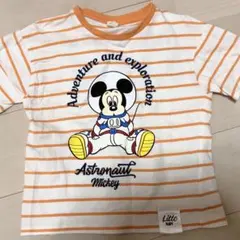 110cm★ミッキー　ボーダーTシャツ　宇宙飛行士