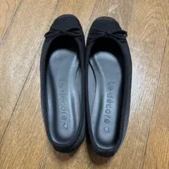 Le décore ブラックバレエシューズ 23.0cm