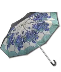 傘 黒 ゴッホ　折りたたみ傘 晴雨兼用 UVカット99％