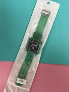 【新品】Apple Watch 42/44mm グリーンクリアバンド