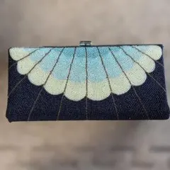 ビーズ装飾　クラッチバッグ