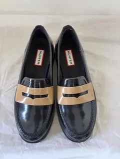 【HUNTER レインシューズ】ローファータイプ UK 6