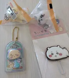 ちいかわ ミニフィギュア モモンガ、うさぎ、ロリポップチョコ　ラッコ、クリップ