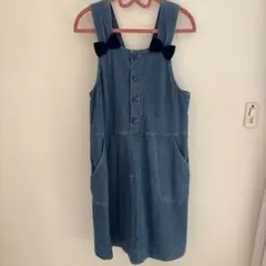 KP 130cmデニム風ジャンバースカート