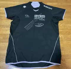 デサント バレーボール 半袖ピステ ブラック Ｌサイズ