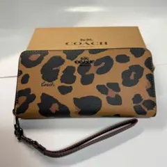 COACH コーチ 長財布 レオパード レザー CC865