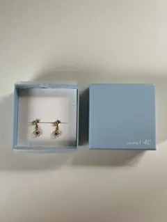 canal 4℃ フラワーモチーフ イヤリング ピンクストーン