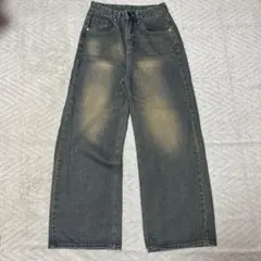 yolo ヴィンテージワイドウォッシュデニムパンツ S