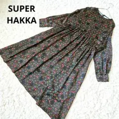 【SUPER HAKKA】スーパーハッカ 小花ドット ワンピース サラサラ