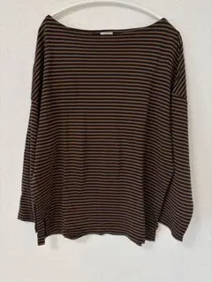 IENA ボーダードルマンカットソー 七分袖