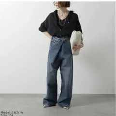 デニム ワイドレッグパンツ サイズ25のサムネイル
