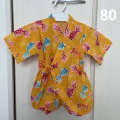 甚平　浴衣　金魚柄ロンパース　女の子